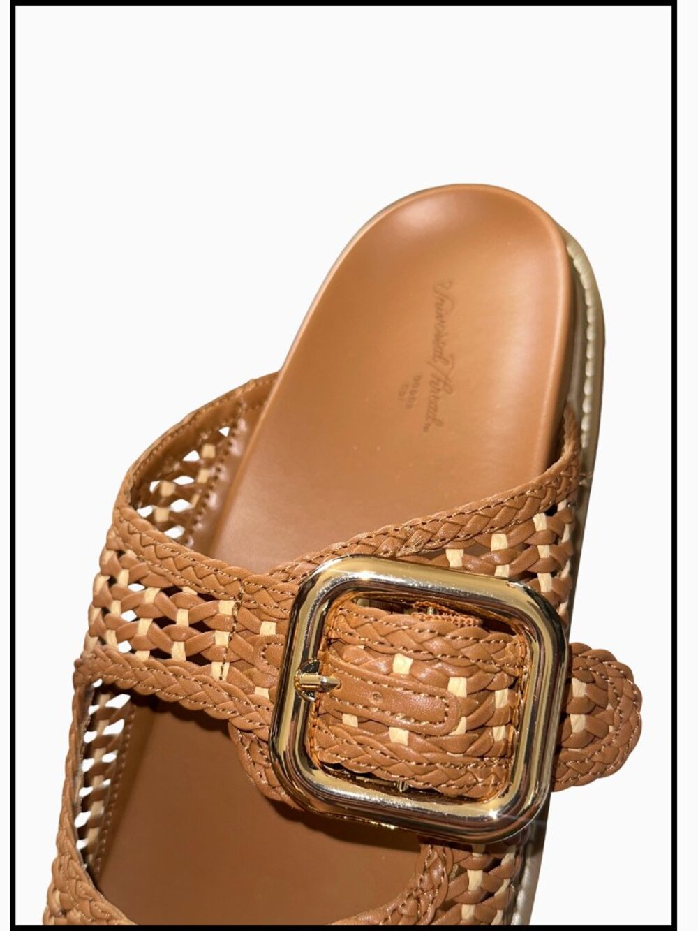 FINAL SALE! Universal Thread Collin Double Strap Buckle Sandals Cognac Size 9.5 - Picture 8 of 9